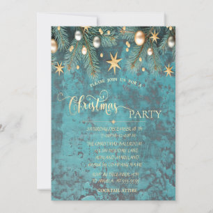 Weihnachtskugeln, Sterne Firmenparty Einladung