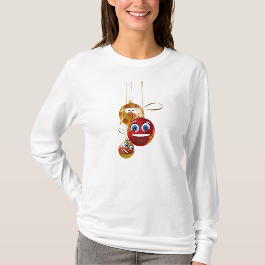 Weihnachtskugeln T-Shirt (Vorderseite)