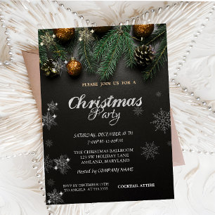 Weihnachtskugeln,Tannen Weihnachtsfirmenparty Einladung