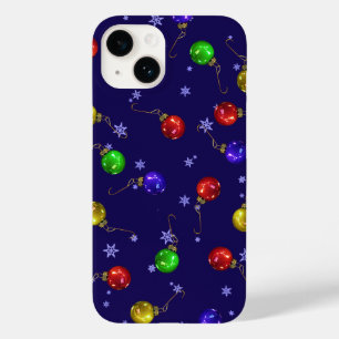 Weihnachtskugeln und Schnee Case-Mate iPhone 14 Hülle