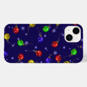 Weihnachtskugeln und Schnee Case-Mate iPhone Hülle (Rückseite (Horizontal))