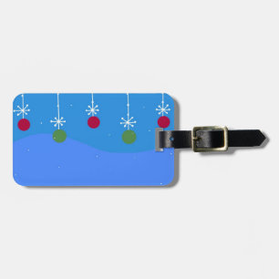 Weihnachtskugeln und Schneeflocken Gepäckanhänger