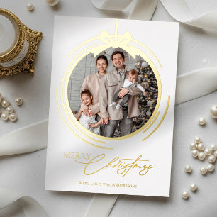 Weihnachtskugelschmuck Kalligrafie Weihnachten Ein Folien Feiertagskarte
