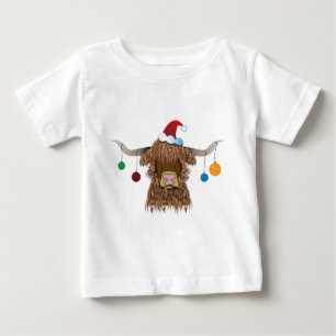 Weihnachtskuh Baby T-shirt