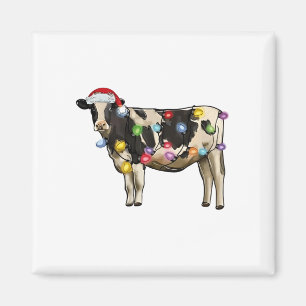 Weihnachtskuh Bauernhof Liebhaber Niedlich Santa F Magnet