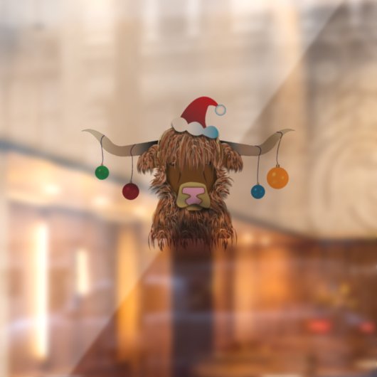 Weihnachtskuh Fensteraufkleber (Blatt 2)