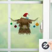 Weihnachtskuh Fensteraufkleber (Zuhause)