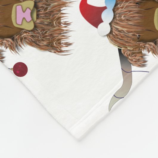 Weihnachtskuh Fleecedecke (Ecke)