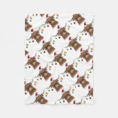 Weihnachtskuh Fleecedecke (Vorderseite)