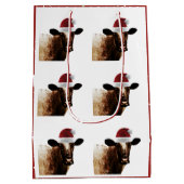 Weihnachtskuh-Geschenk-Tasche Mittlere Geschenktüte (Rückseite)