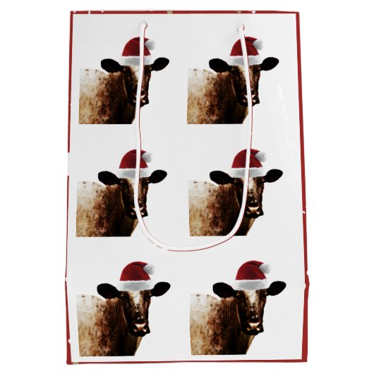 Weihnachtskuh-Geschenk-Tasche Mittlere Geschenktüte (Rückseite)