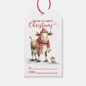 Weihnachtskuh Geschenkanhänger (Vorderseite)