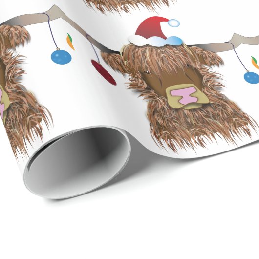 Weihnachtskuh Geschenkpapier (Rolleneckpunkt)