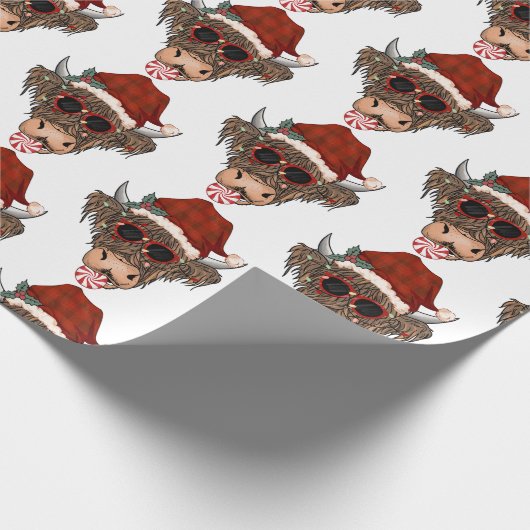 Weihnachtskuh Geschenkpapier (Ecke)