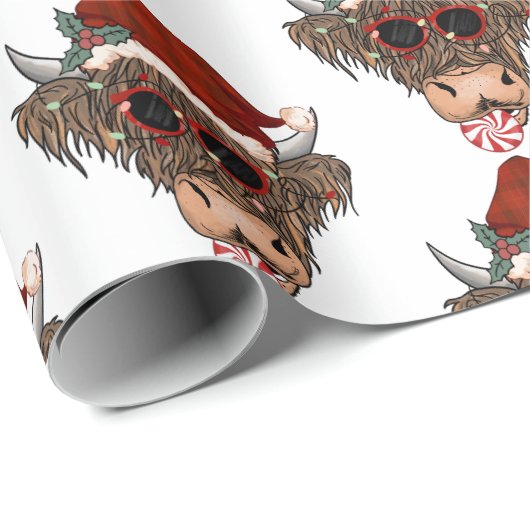 Weihnachtskuh Geschenkpapier (Rolleneckpunkt)