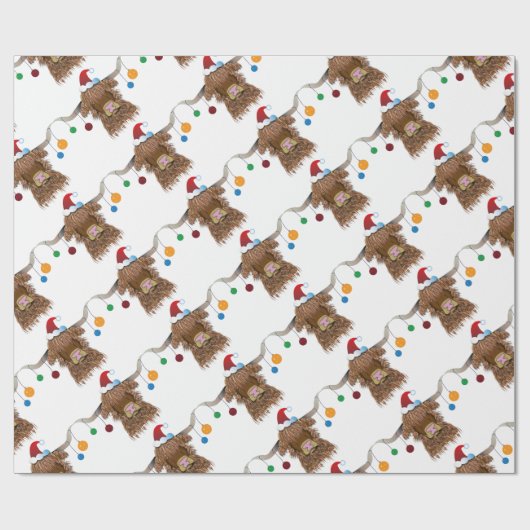 Weihnachtskuh Geschenkpapier (Flach)