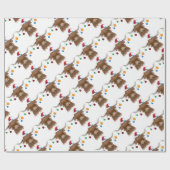 Weihnachtskuh Geschenkpapier (Flach)