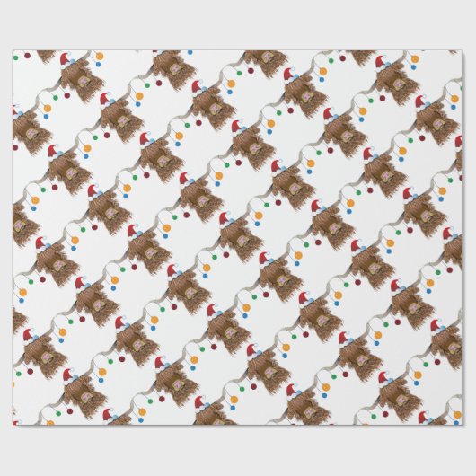 Weihnachtskuh Geschenkpapier (Flach)