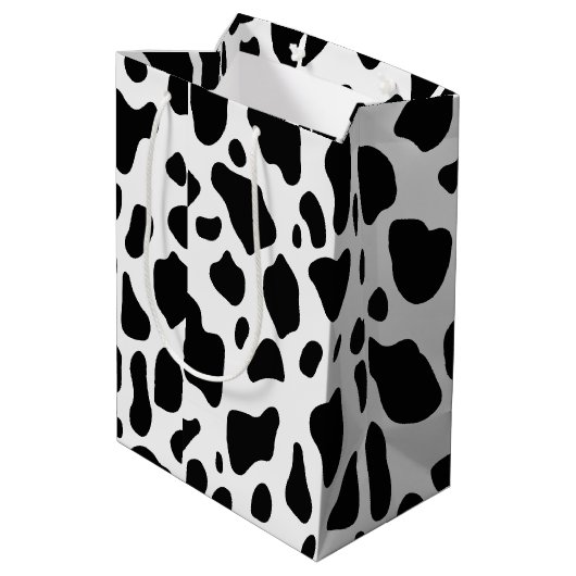 Weihnachtskuh-Geschenktasche Mittlere Geschenktüte (Rückseite Schrägansicht)