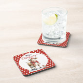 Weihnachtskuh Getränkeuntersetzer (Rechte Seite)