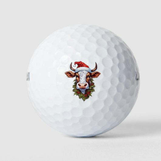 Weihnachtskuh Golf Balls Golfball (Vorderseite)