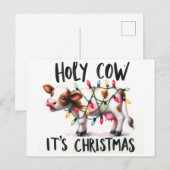 Weihnachtskuh Heilige Kuh Weihnachten Weihnachten Postkarte (Vorne/Hinten)