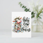 Weihnachtskuh Heilige Kuh Weihnachten Weihnachten  Postkarte (Stehend Vorderseite)
