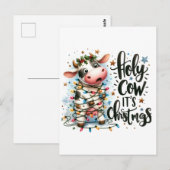 Weihnachtskuh Heilige Kuh Weihnachten Weihnachten  Postkarte (Vorne/Hinten)