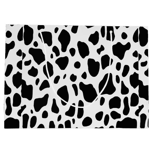 Weihnachtskuh Holiday große Geschenktasche Geschenktüte (Rückseite)