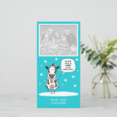 Weihnachtskuh individuell anpassbare Fotokarte Feiertagskarte (Stehend Vorderseite)