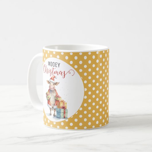 Weihnachtskuh Kaffeetasse (Vorderseite Links)