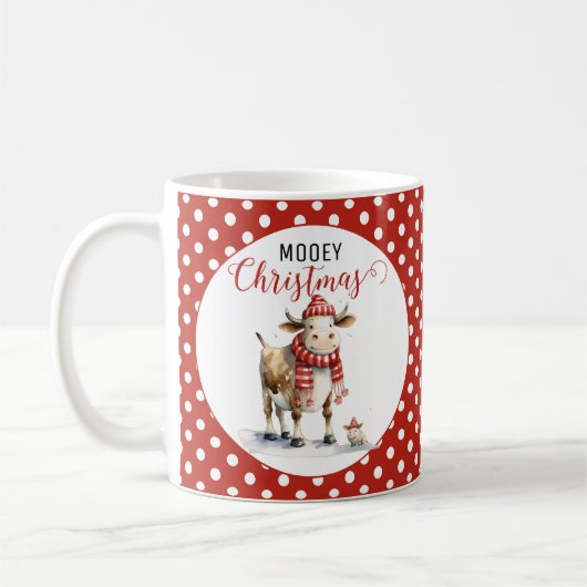 Weihnachtskuh Kaffeetasse (Links)