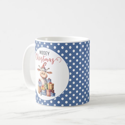 Weihnachtskuh Kaffeetasse (Vorderseite Links)