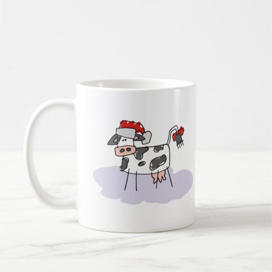 Weihnachtskuh Kaffeetasse (Links)