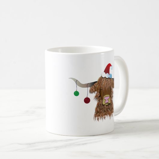 Weihnachtskuh Kaffeetasse (VorderseiteRechts)