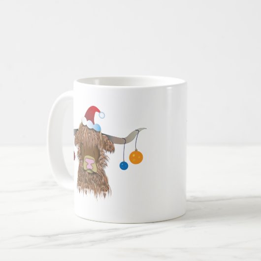 Weihnachtskuh Kaffeetasse (Vorderseite Links)