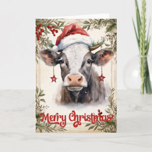 Weihnachtskuh Karte