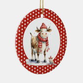Weihnachtskuh Keramik Ornament (Rechts)