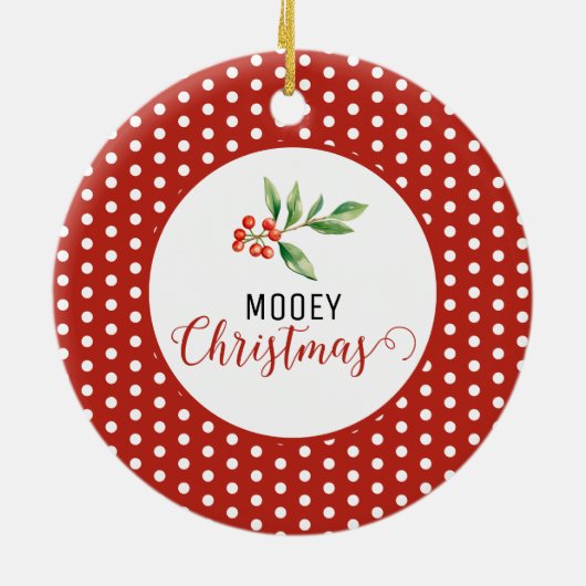 Weihnachtskuh Keramik Ornament (Hinten)