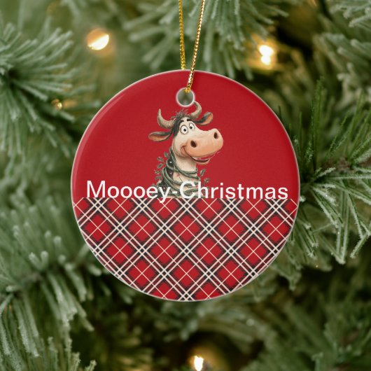 Weihnachtskuh Keramik Ornament (Baum)