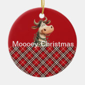Weihnachtskuh Keramik Ornament (Vorne)