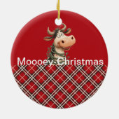 Weihnachtskuh Keramik Ornament (Hinten)