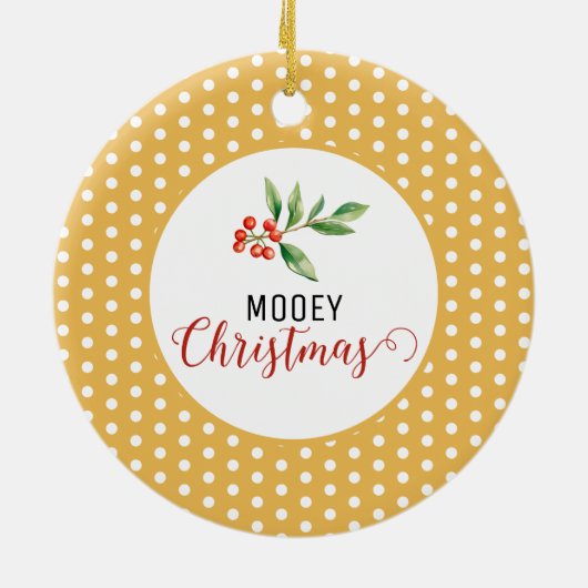 Weihnachtskuh Keramik Ornament (Hinten)