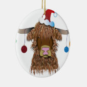 Weihnachtskuh Keramik Ornament (Rechts)