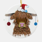 Weihnachtskuh Keramik Ornament (Vorne)