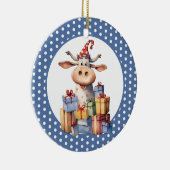 Weihnachtskuh Keramik Ornament (Rechts)