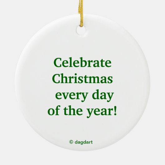 Weihnachtskuh Keramik Ornament (Hinten)