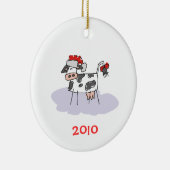 Weihnachtskuh Keramik Ornament (Rechts)
