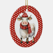 Weihnachtskuh Keramik Ornament (Rechts)