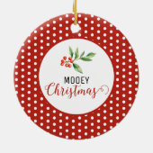 Weihnachtskuh Keramik Ornament (Hinten)